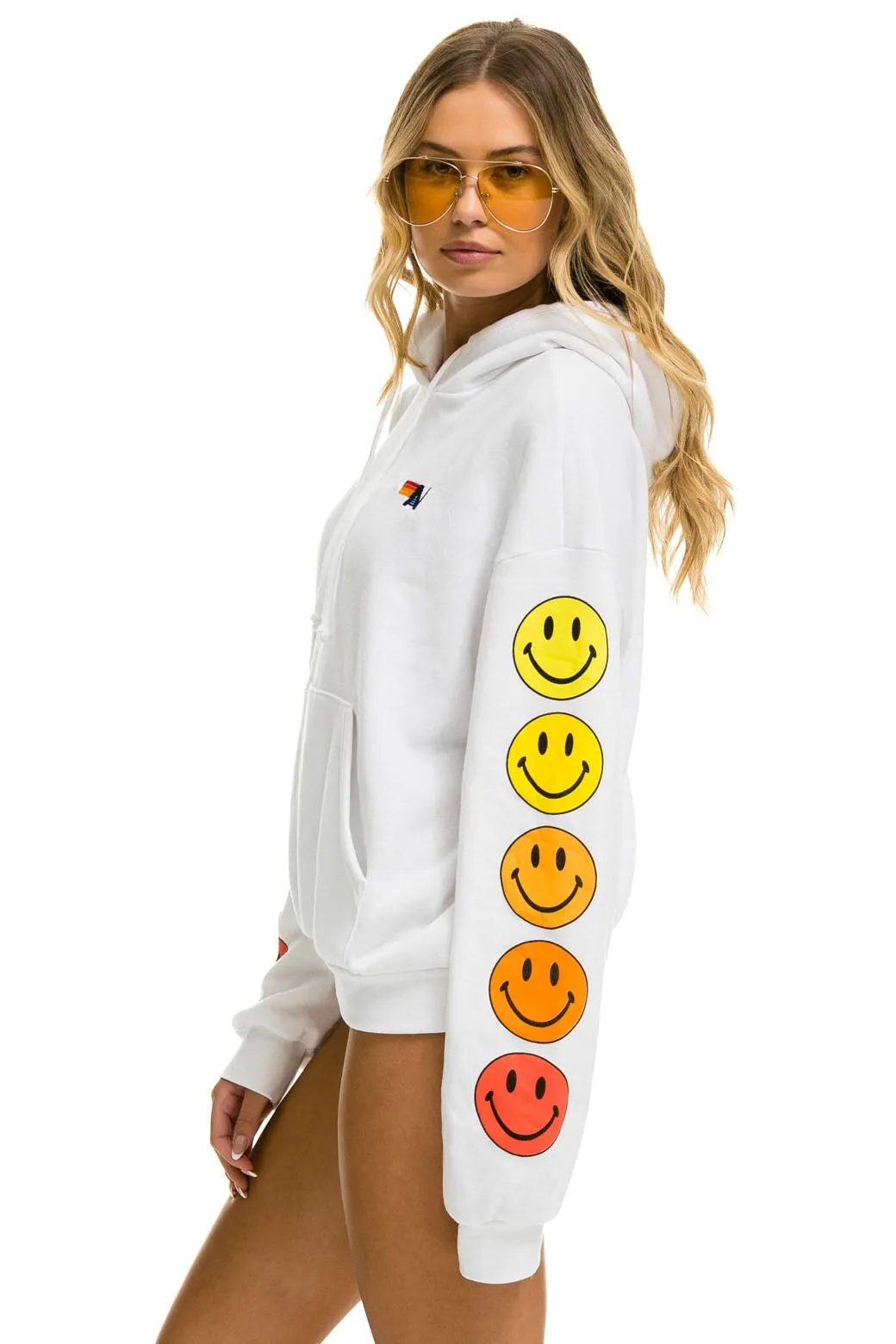 Hoodie Smiley Sunset Hdprxsmlsun White