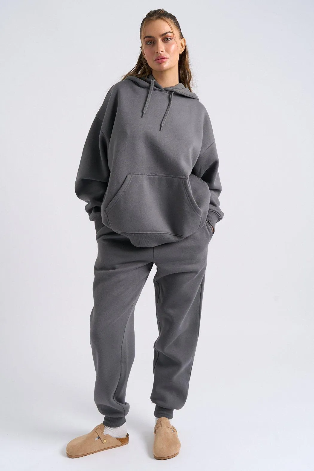 Hoodies & Sweatshirts | Charcoal Oversized Hoodie | Urban Bliss