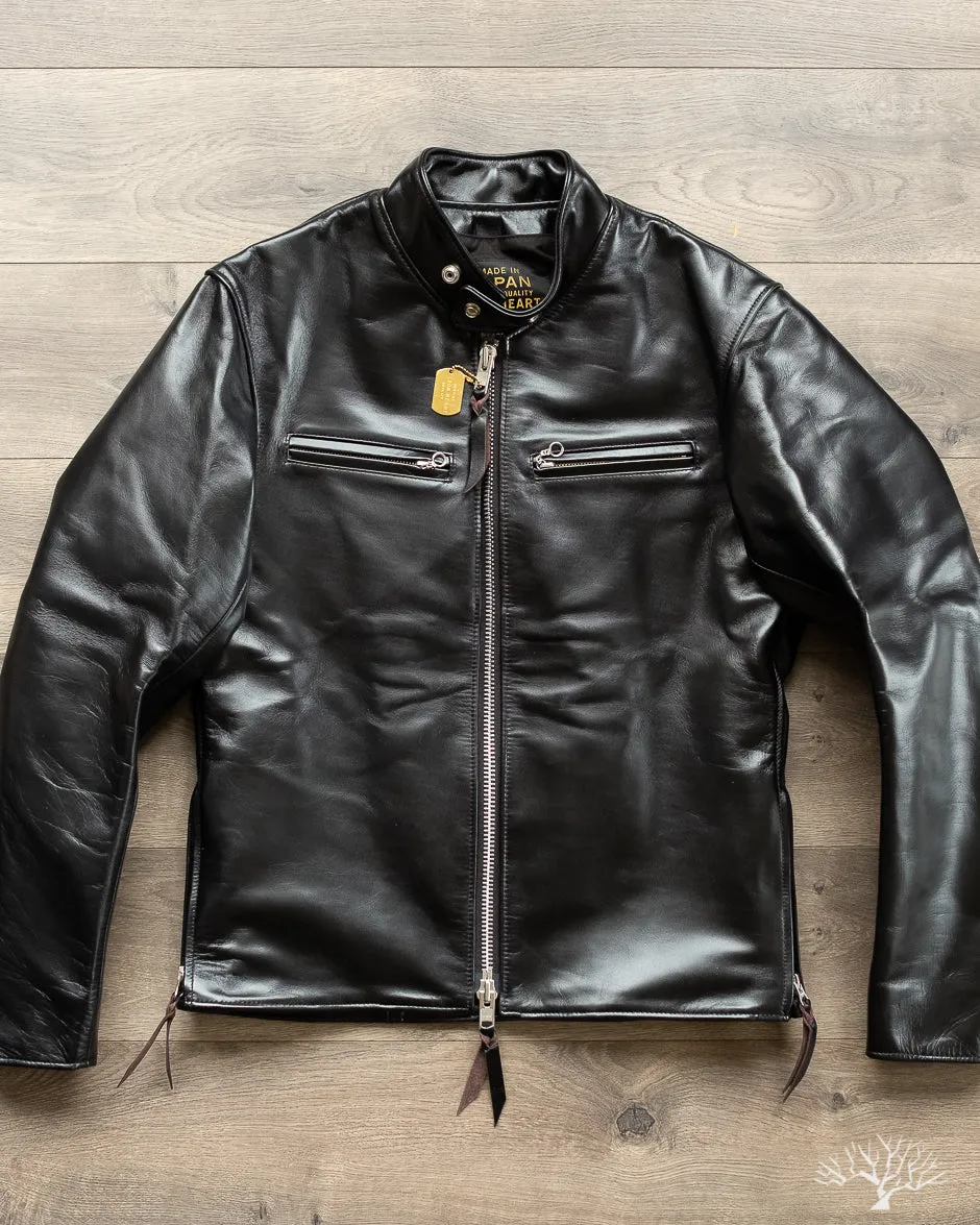 IHJ-35 - Japanese Horsehide Rider's Jacket - Black