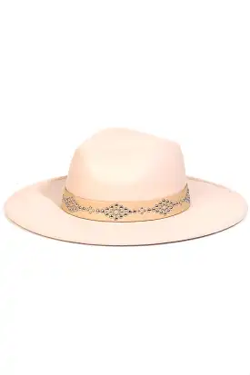 Ivory Studded Band Fall Hat