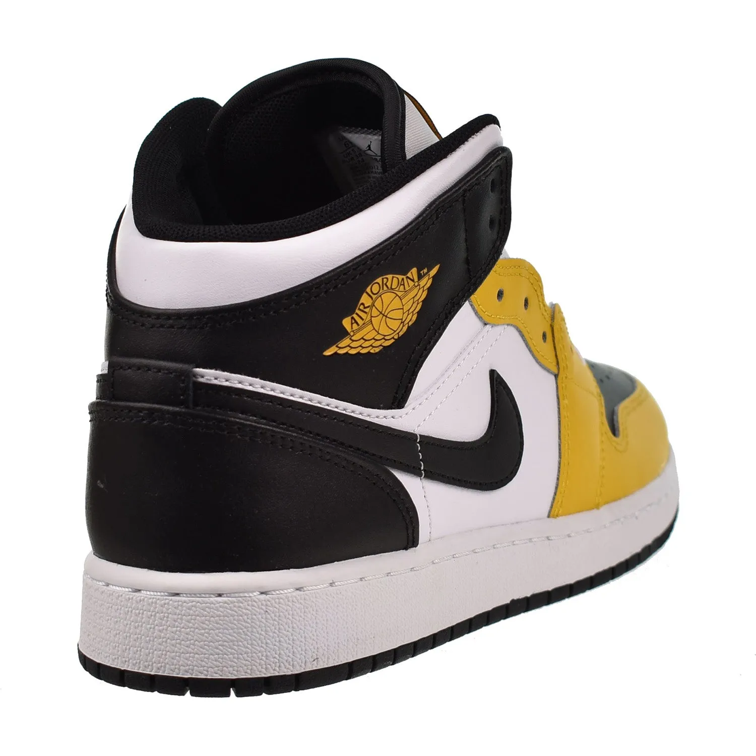 Jordan 1 Mid (GS) Big Kids' Shoes Yellow Ochre-Black-White