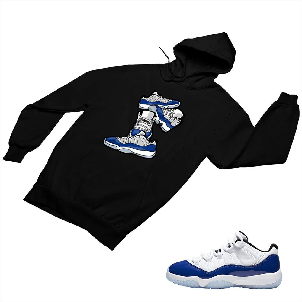 Jordan 11 Concord Matching Custom Designed Hoodies JD 11-5-6-4