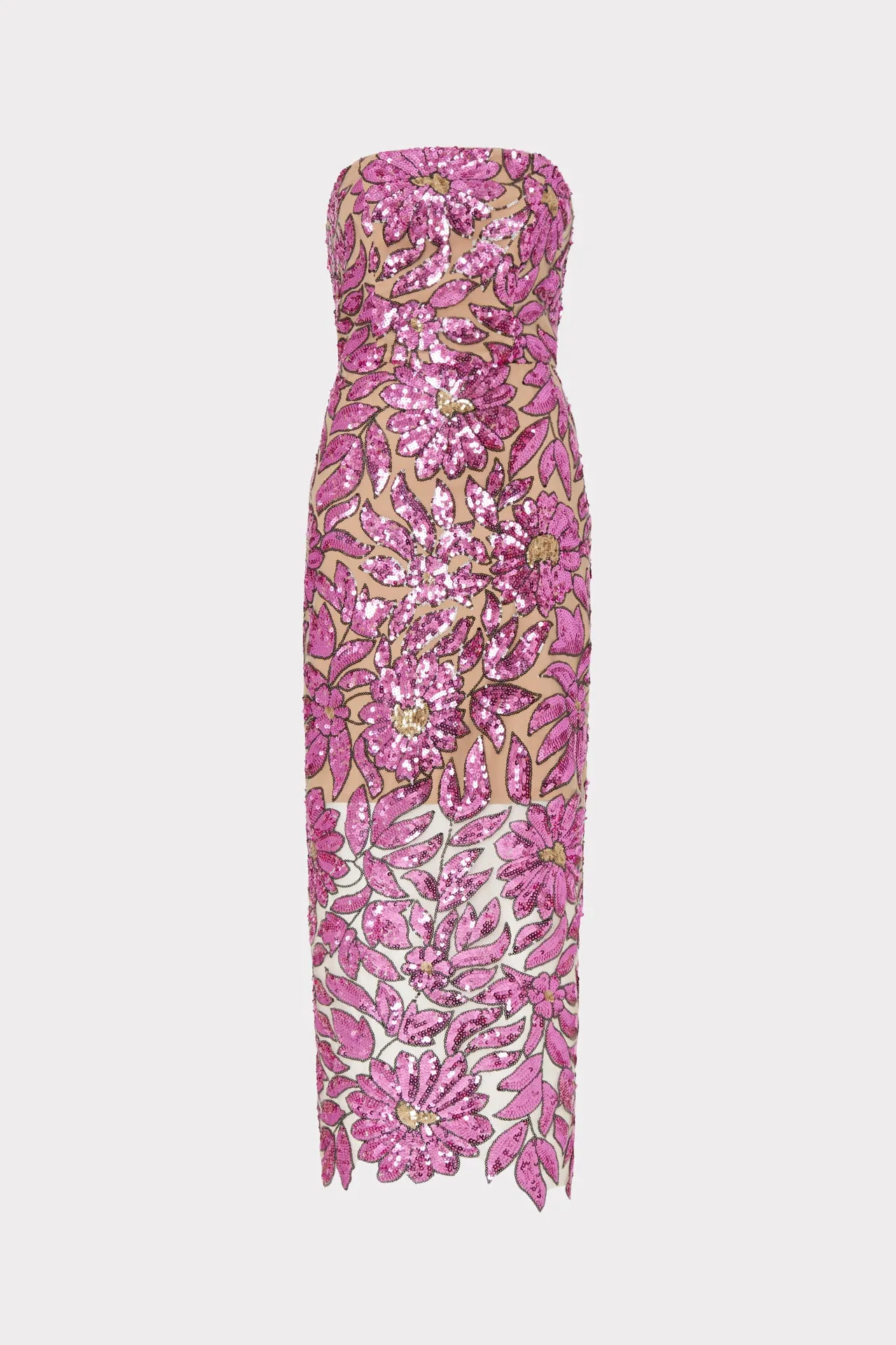 Kait Floral Garden Sequins Dress