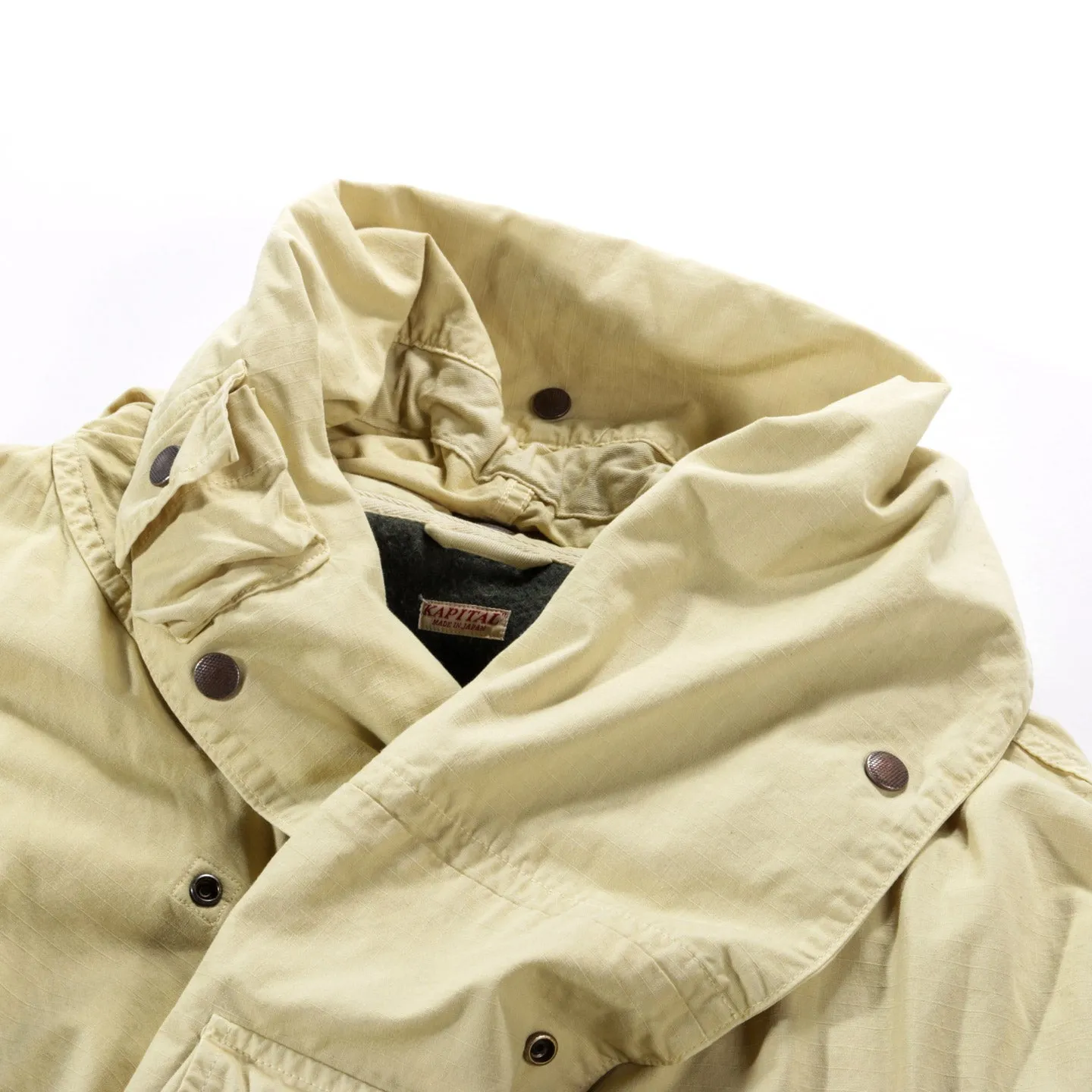 KAPITAL RIP STOP ALPINE RING COAT YELLOW