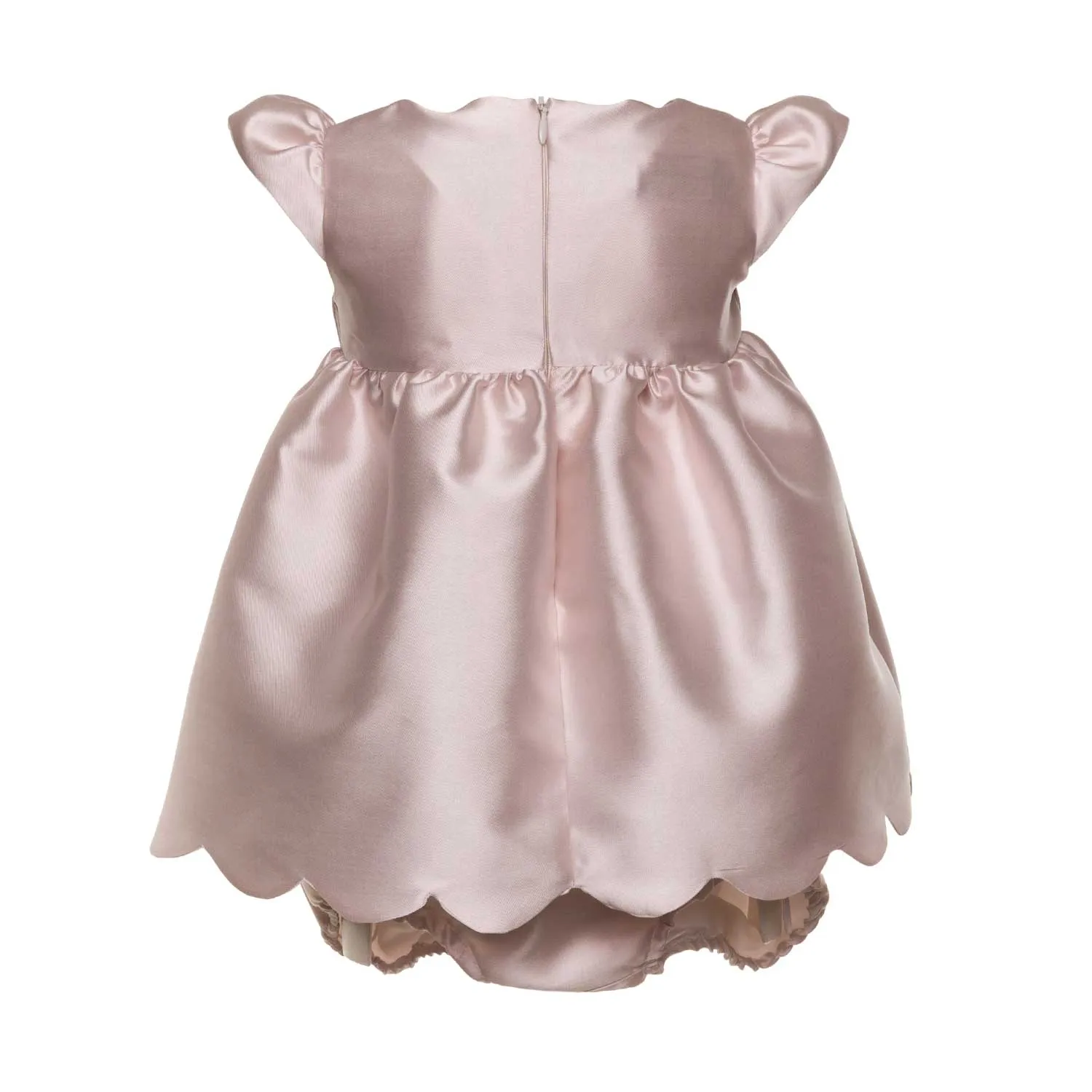 La Stupenderia Elegant Pink Dress For Baby Girls