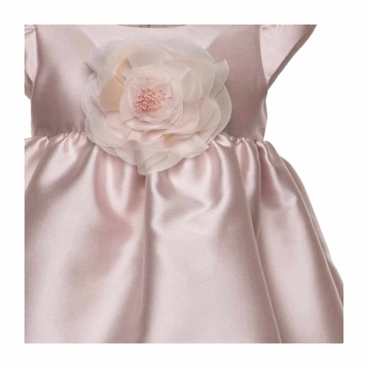 La Stupenderia Elegant Pink Dress For Baby Girls