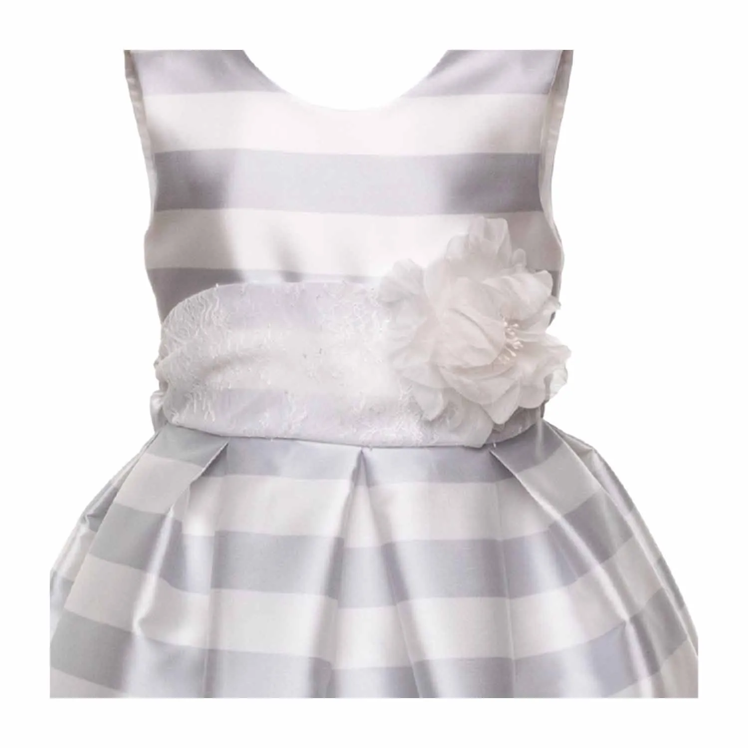 La Stupenderia Pearl Grey Dress For Girls