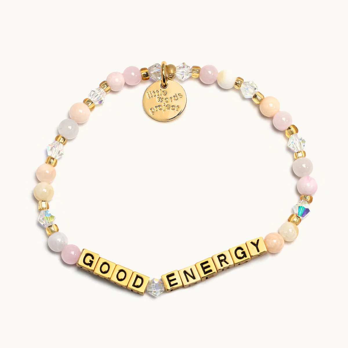 Little Words Project Gold Letter Good Energy Bracelet