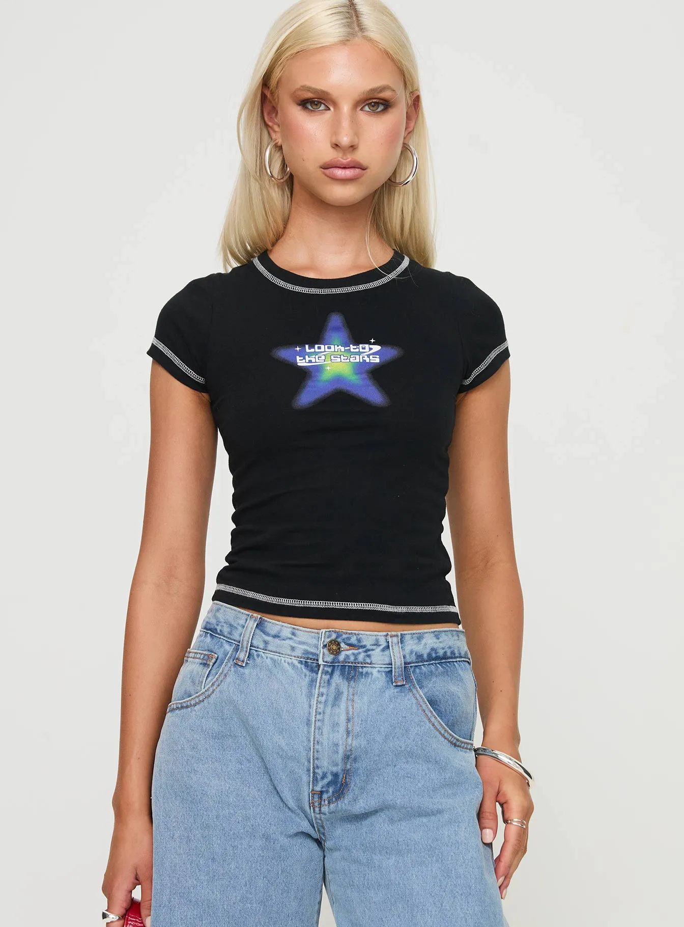 Look To The Stars Tee Black