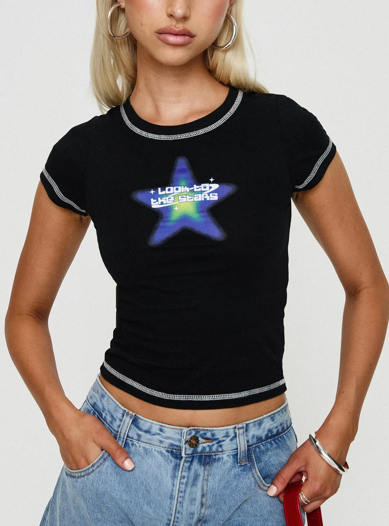 Look To The Stars Tee Black