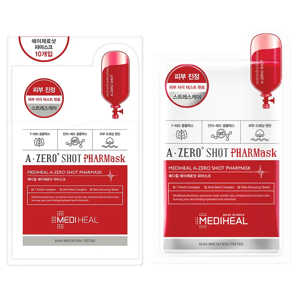 MEDIHEAL A-zero Shot PHAR Masks Acne Facial Sheets Oil-Moisture Balance