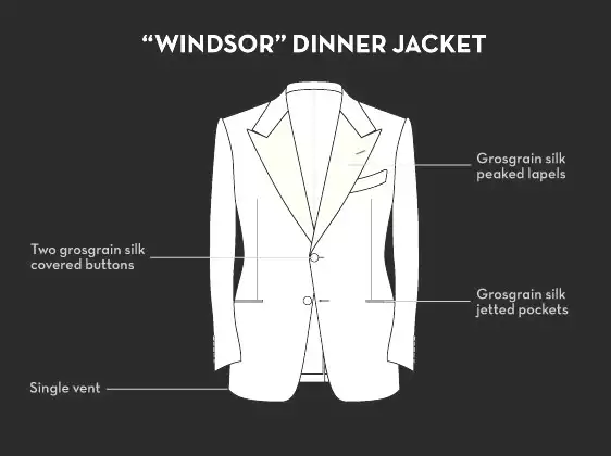 Men's Ivory Peak Lapel Dinner Jacket – Classic Two-Button