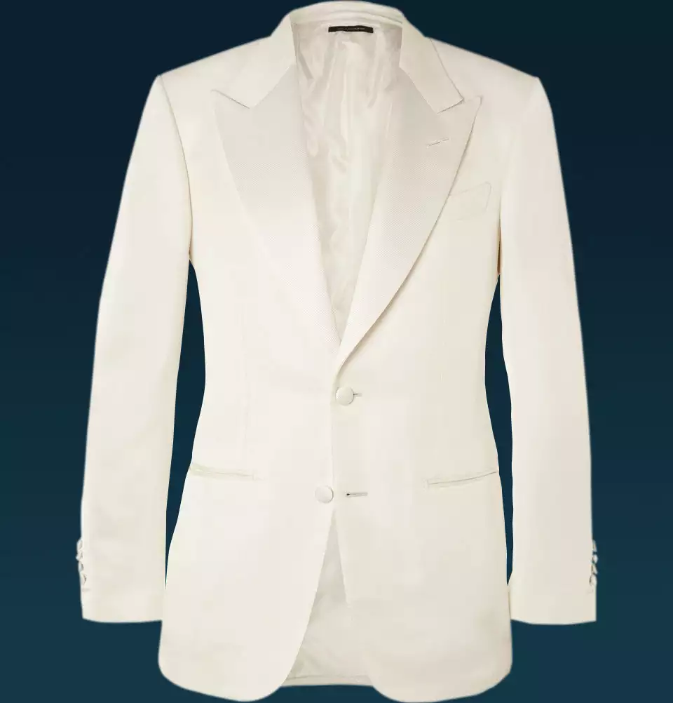 Men's Ivory Peak Lapel Dinner Jacket – Classic Two-Button