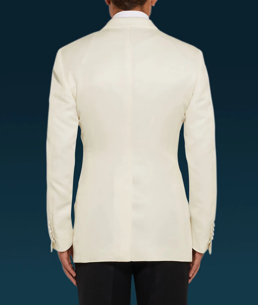 Men's Ivory Peak Lapel Dinner Jacket – Classic Two-Button