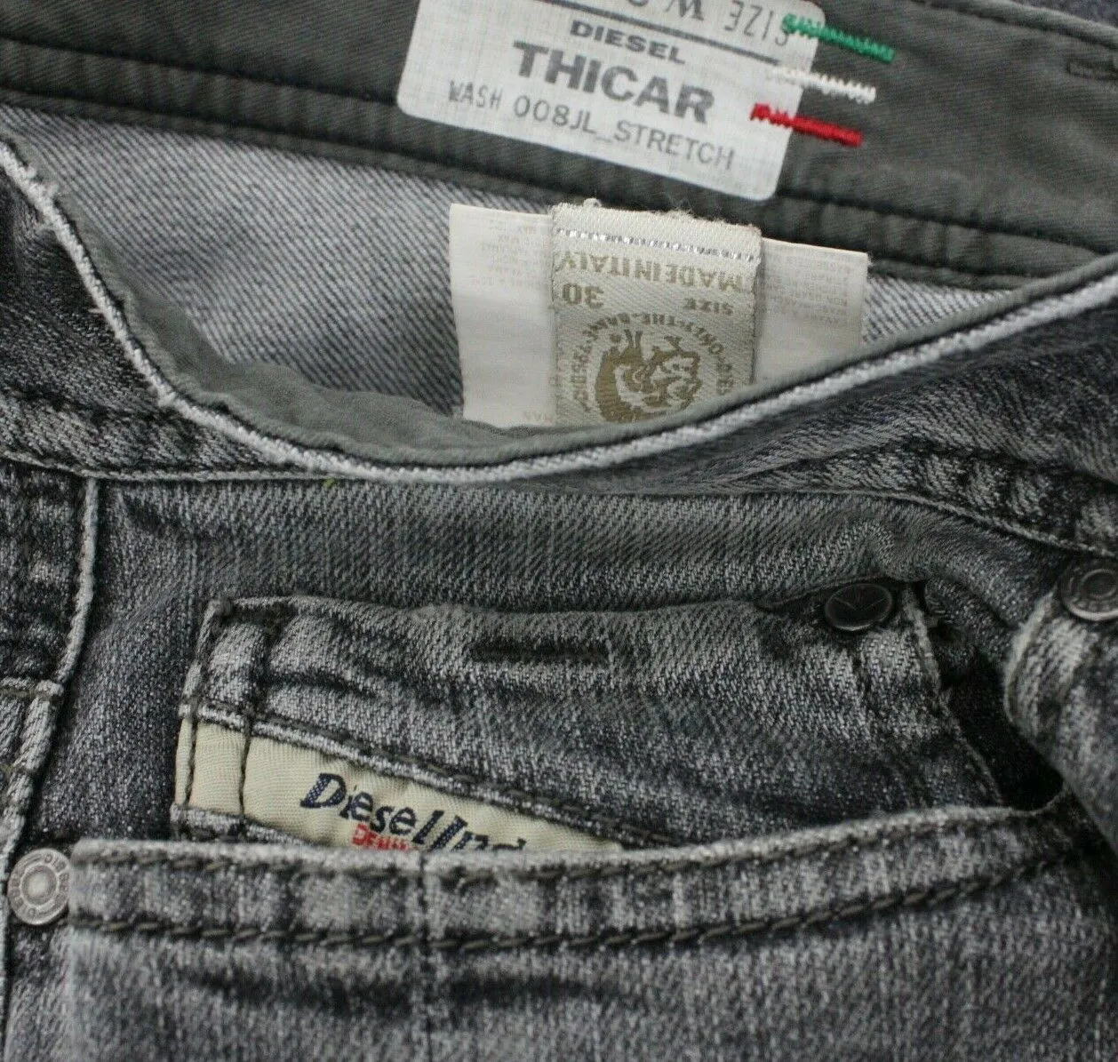 Mens DIESEL Thicar Jeans Grey | W32 L38