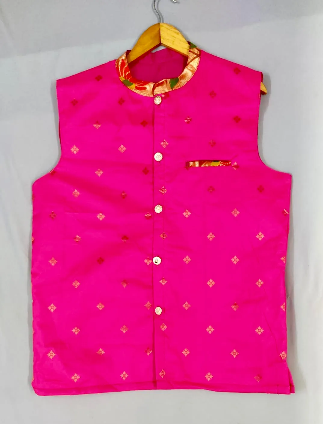 Men’s premium paithani jacket - pink