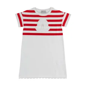 Moncler Cotton Logo Dress For Girls