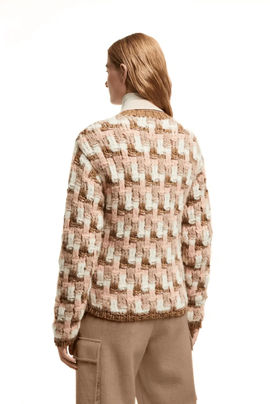 Moncler Grenoble Wool Alpaca Cardigan Beige