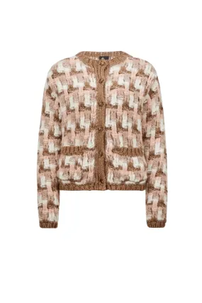 Moncler Grenoble Wool Alpaca Cardigan Beige