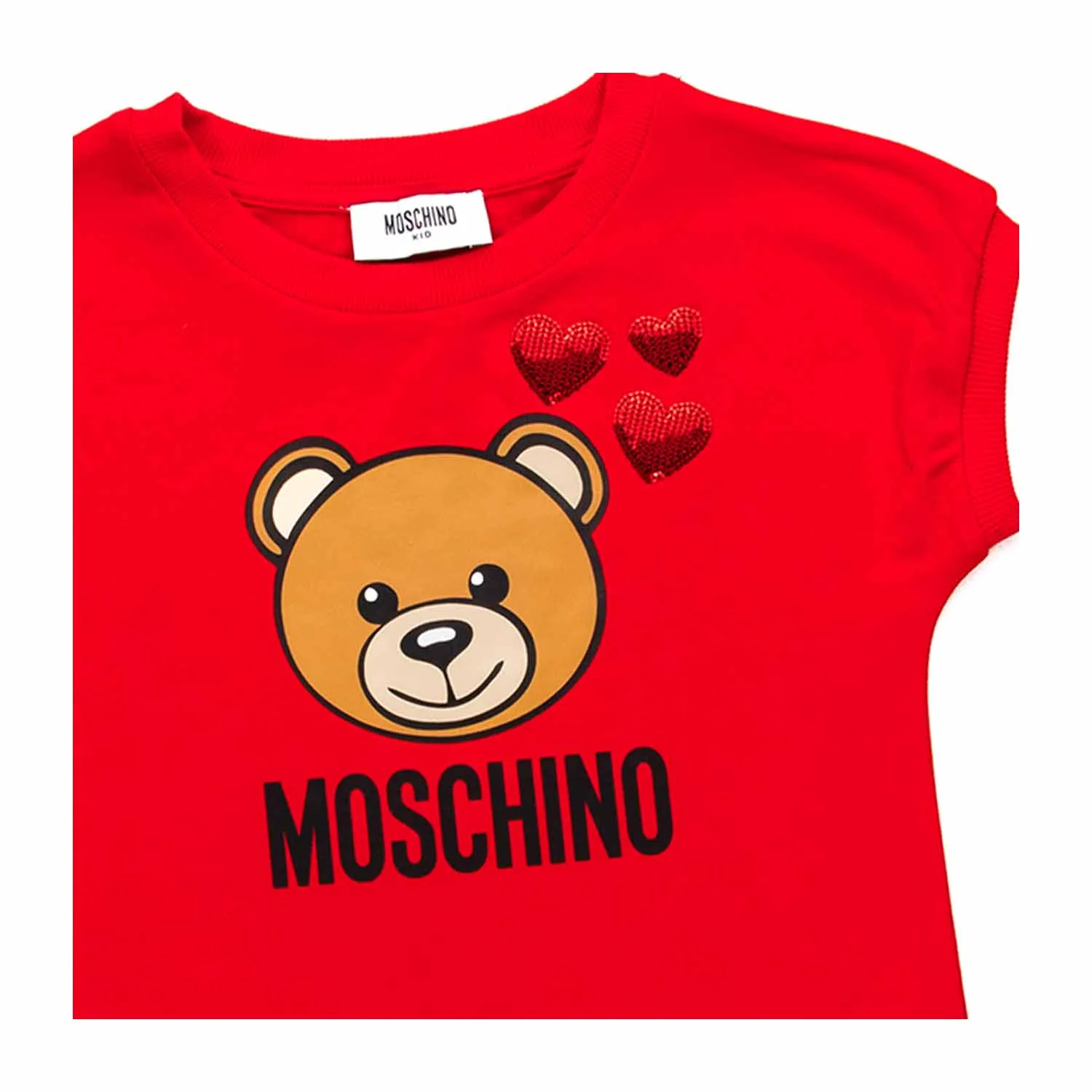 Moschino Teddy Bear Red Dress For Girls