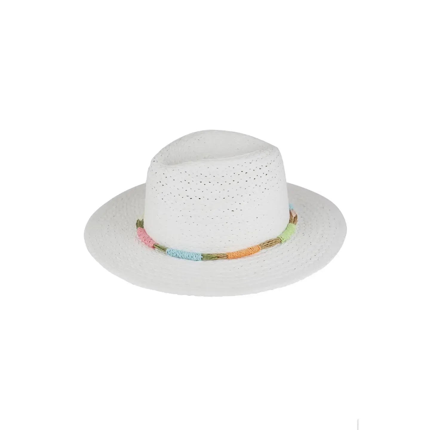 Multi Color Straw Band Straw Hat