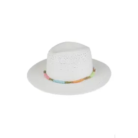 Multi Color Straw Band Straw Hat