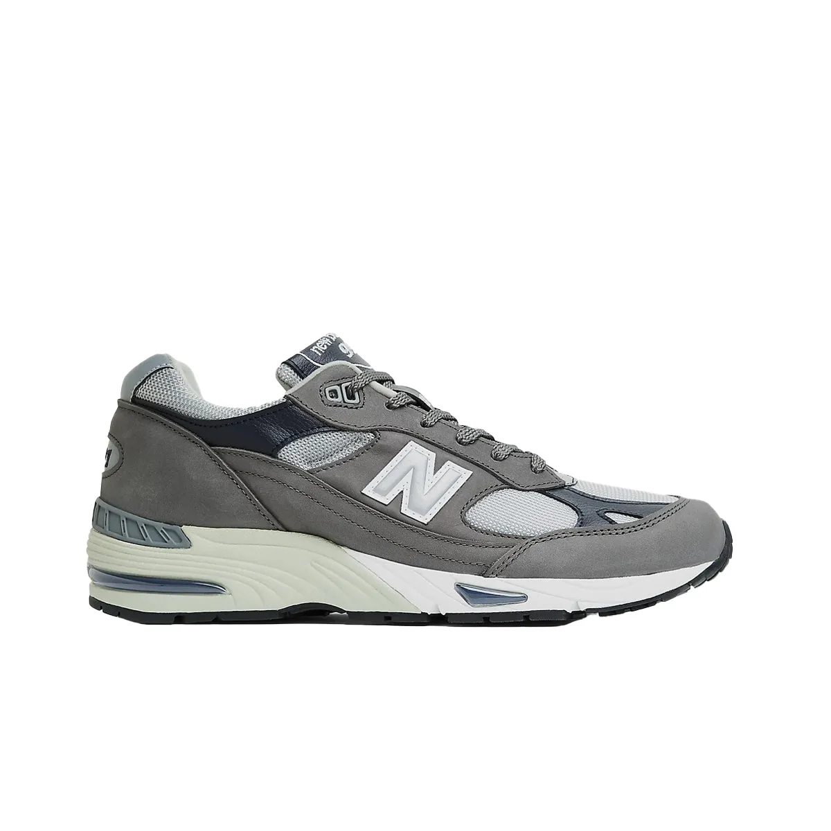 New Balance Mens MADE in UK 991 Casual Sneakers M991GNS Castlerock/Navy/White