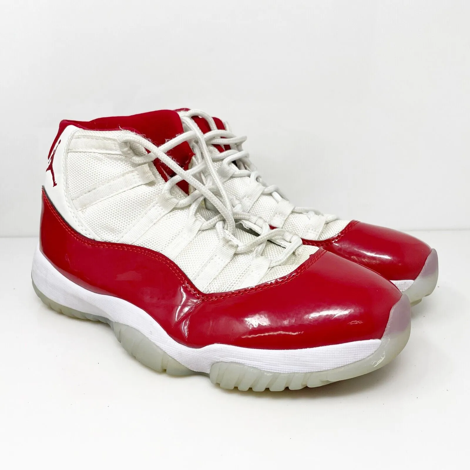 Nike Mens Air Jordan 11 136046-010 Red Basketball Shoes Sneakers Size 9.5