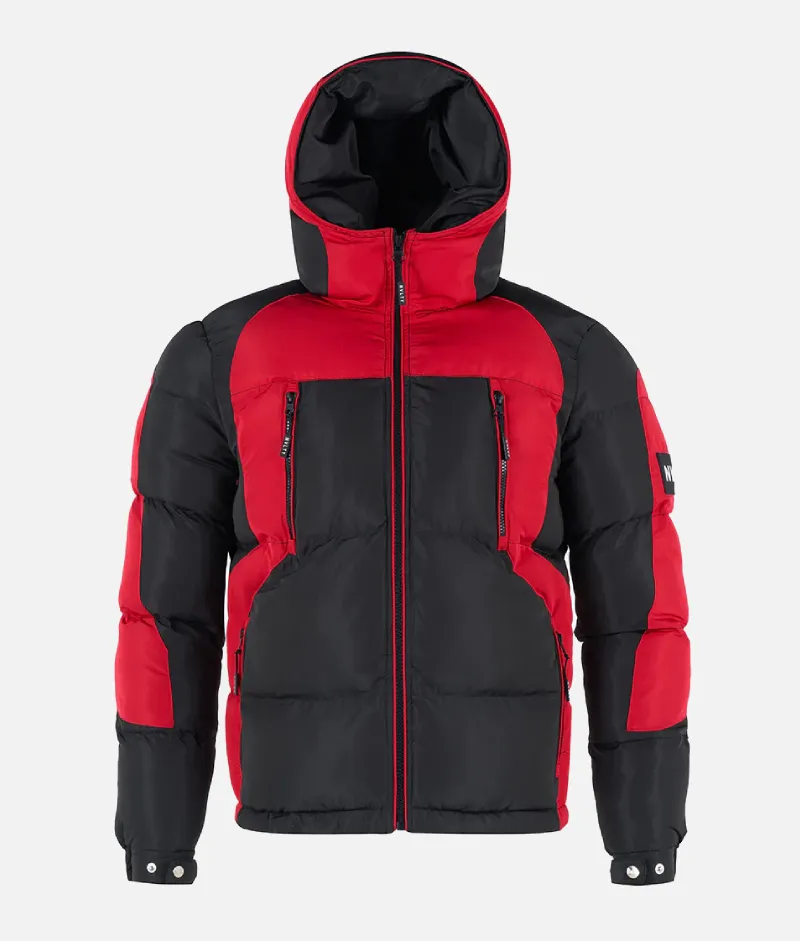 Nvlty Shadow Puffer Jacket Black/Red | Upto 30% Off