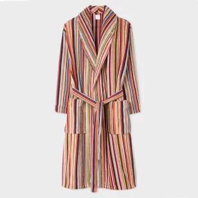 Paul Smith - Men's Signature Stripe Woven Cotton Dressing Gown