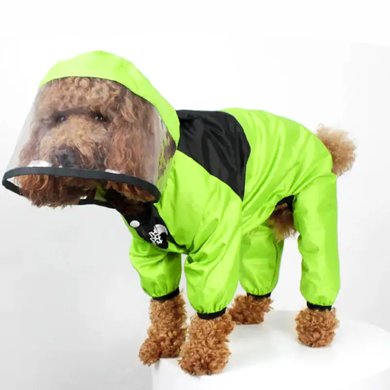 Pet Dog Raincoat The Dog Face Pet Clothes Jumpsuit Waterproof Dog Jacket Dogs Water Resistant Clothes for Dogs Pet Coat