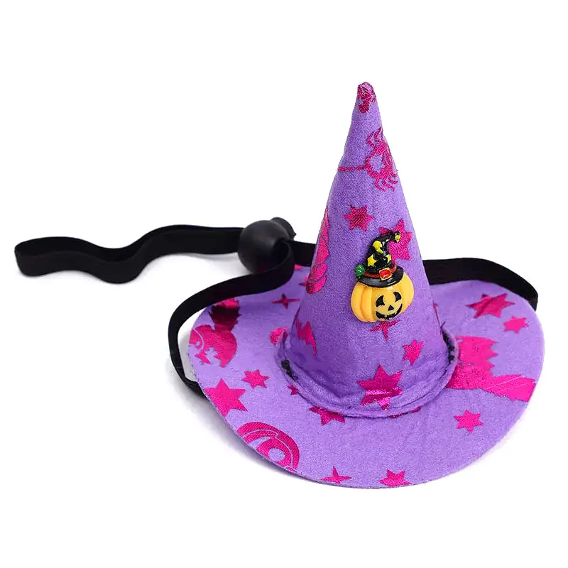 Pet Halloween Spider Web Witch Pet Hat Elastic Hair Band Pet Supplies Dog Cat Pumpkin Bat Hat Hair Happy Helloween Party