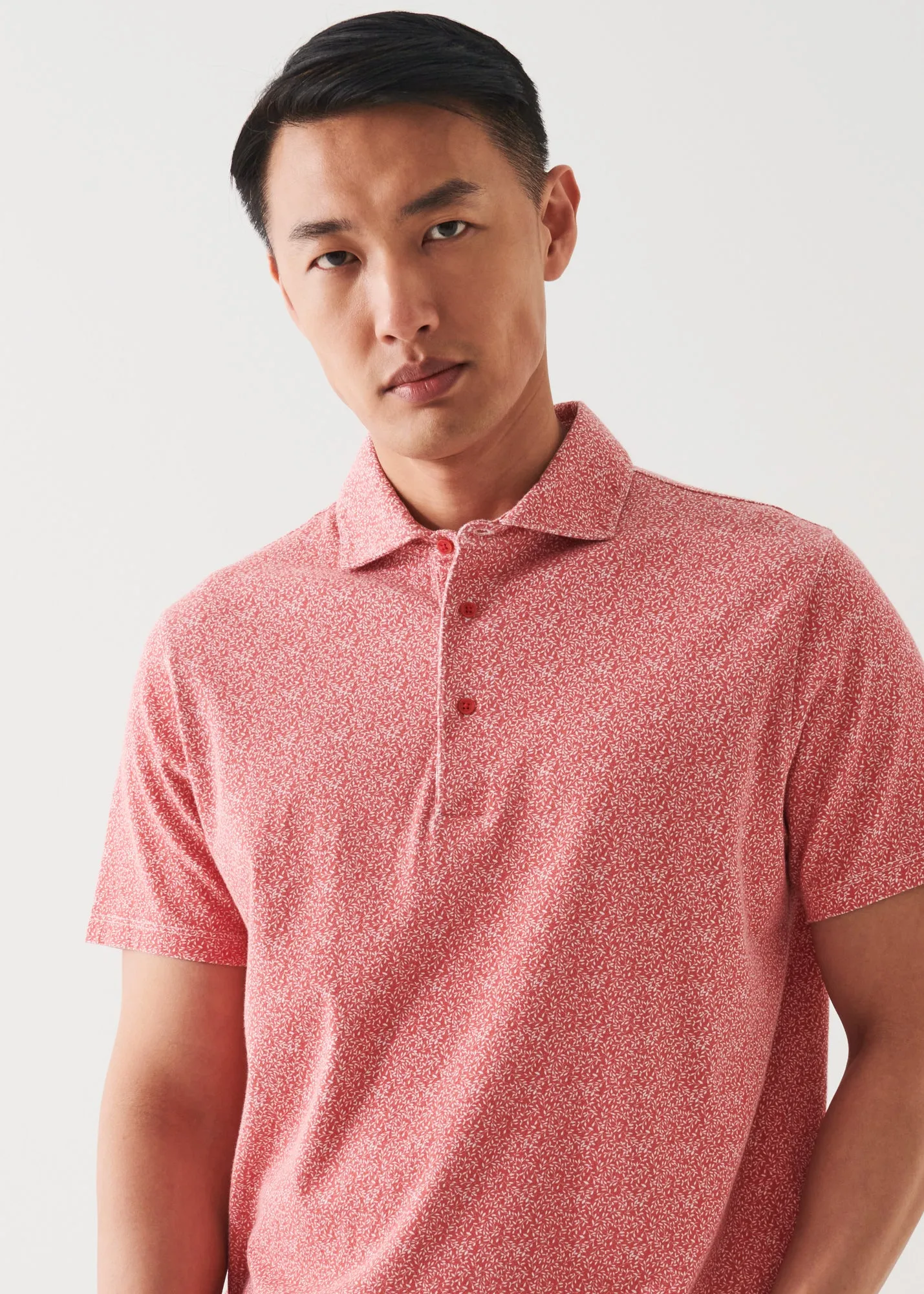 PIMA COTTON STRETCH PRINTED POLO