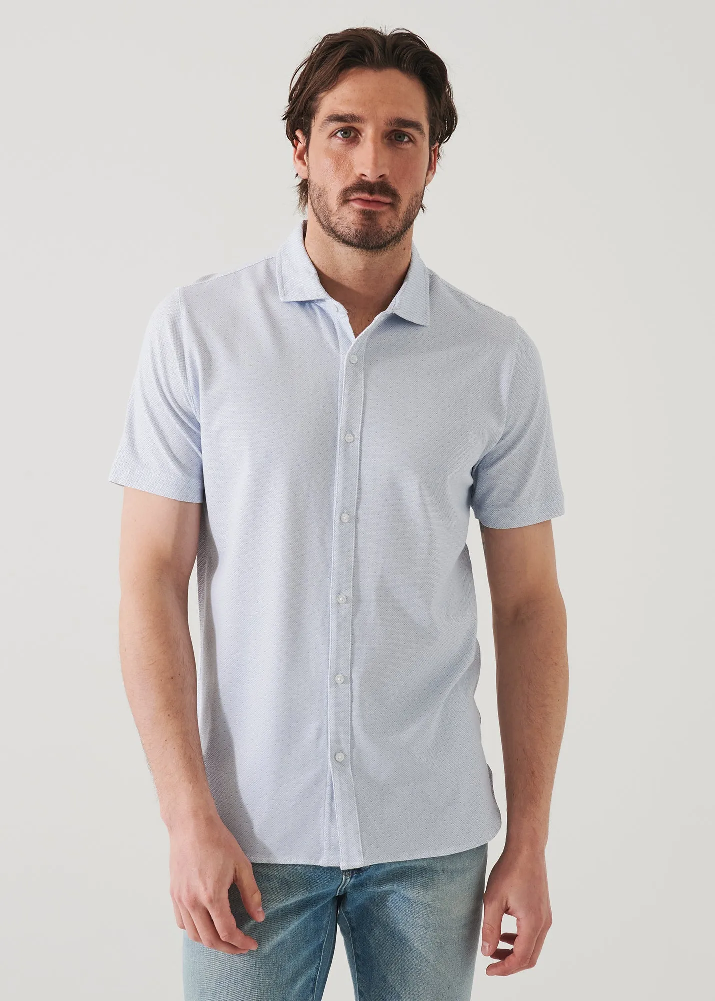 PIMA COTTON STRETCH PRINTED SHIRT