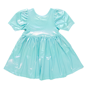 Pink Chicken Girls Laurie Dress - Turquoise Lame