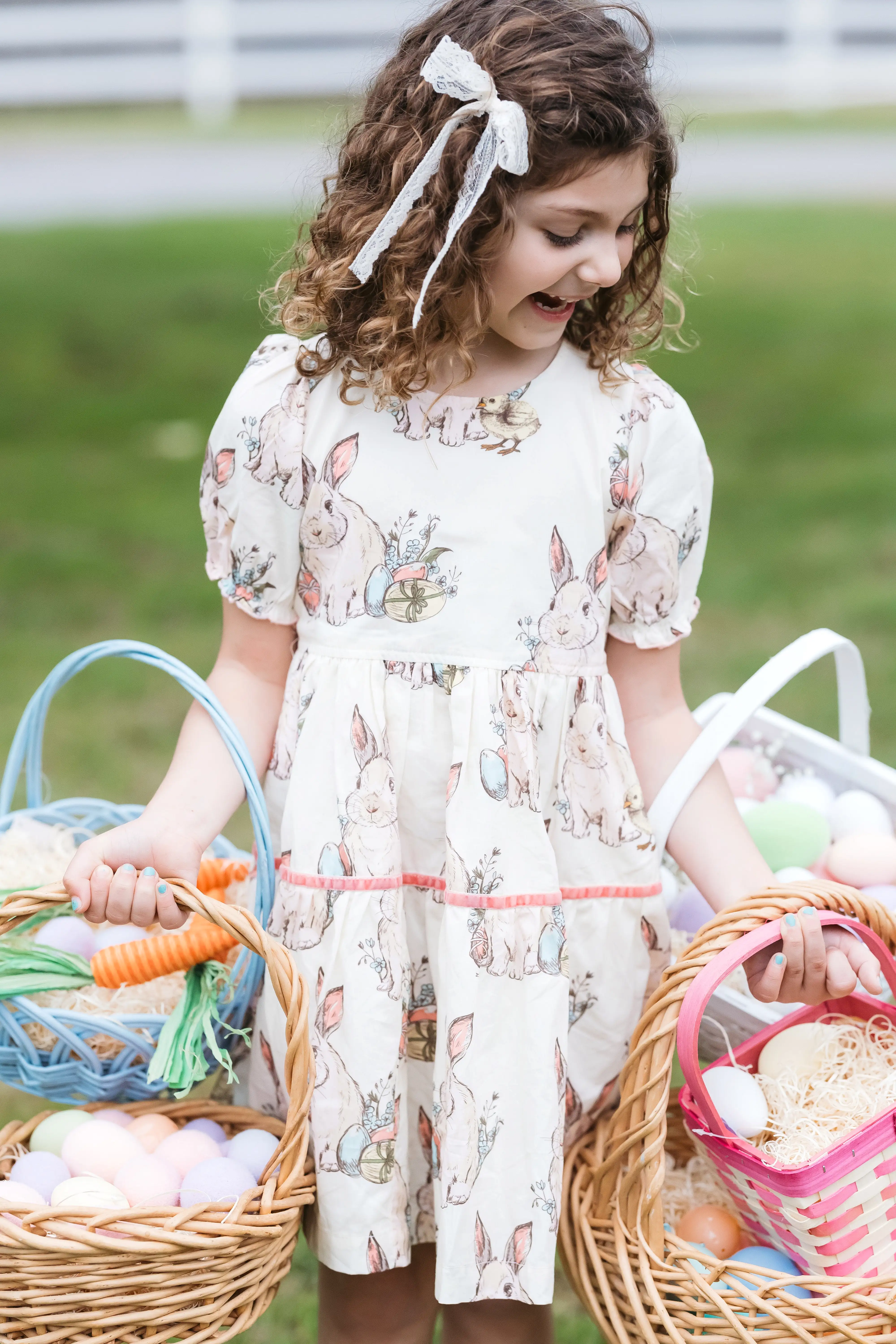 Pink Chicken Girls Maribelle Dress - Bunny Friends