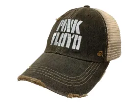 Pink Floyd Band Retro Brand Music Mudwashed Mesh Adj. Snapback Trucker Hat Cap