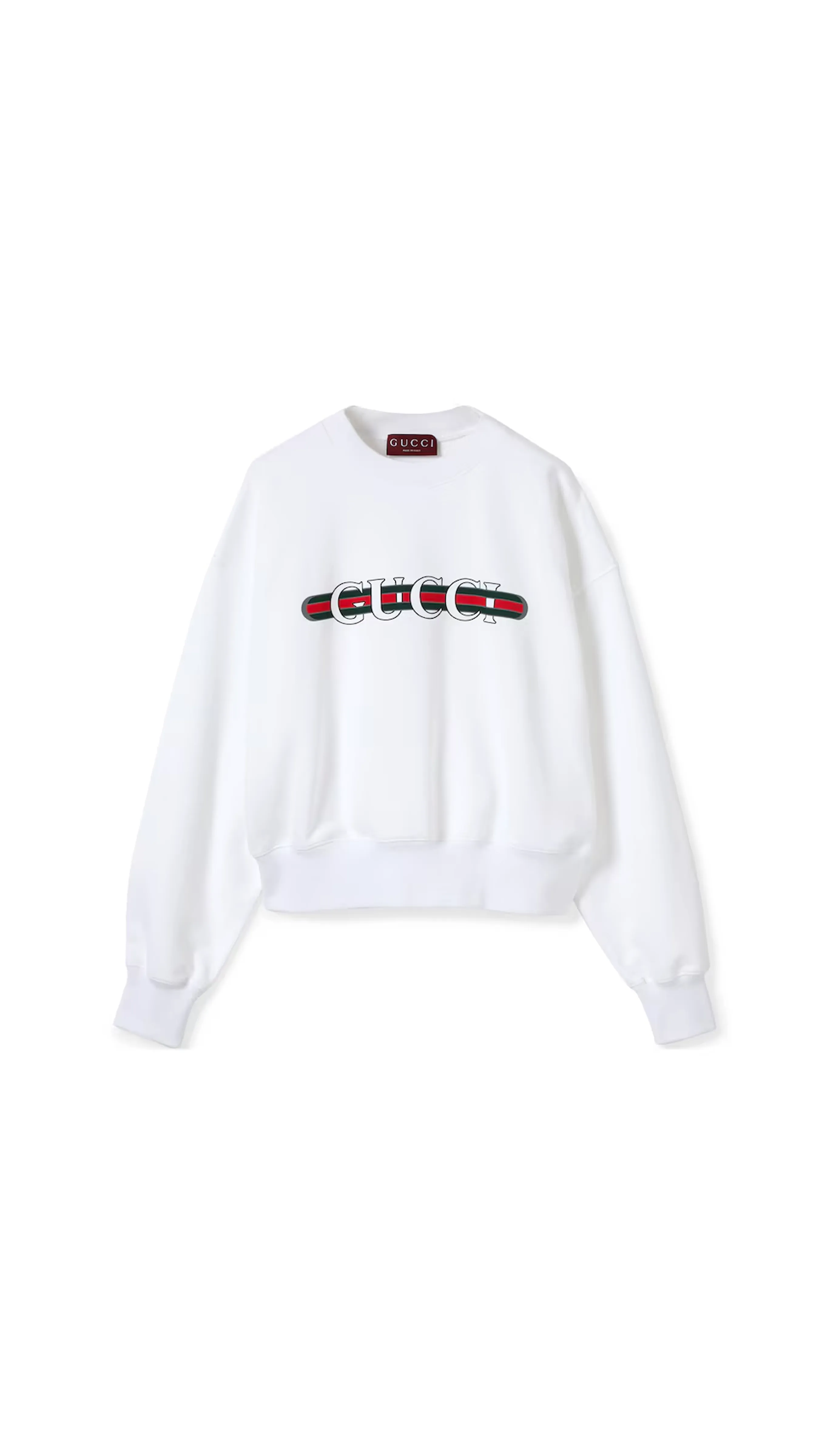 Printed Felted Cotton Jersey Sweatshirt