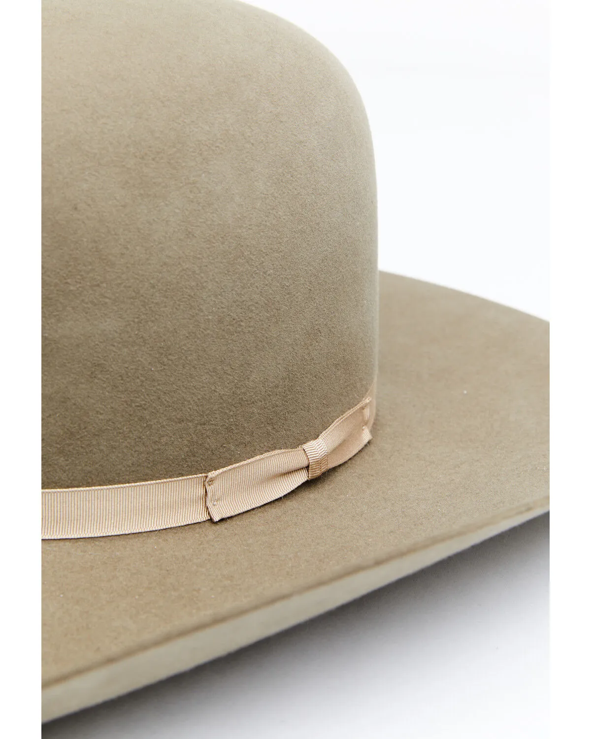 Product Name:  Rodeo King 7X Pecan Open Crown Match Band Western Felt Hat