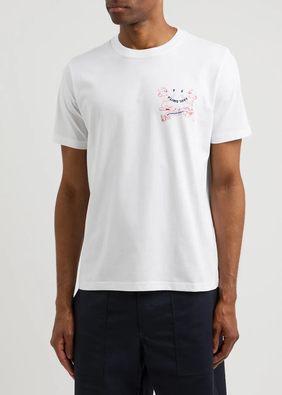 PS PAUL SMITH Logo printed cotton T-shirt  -                         -                     -                