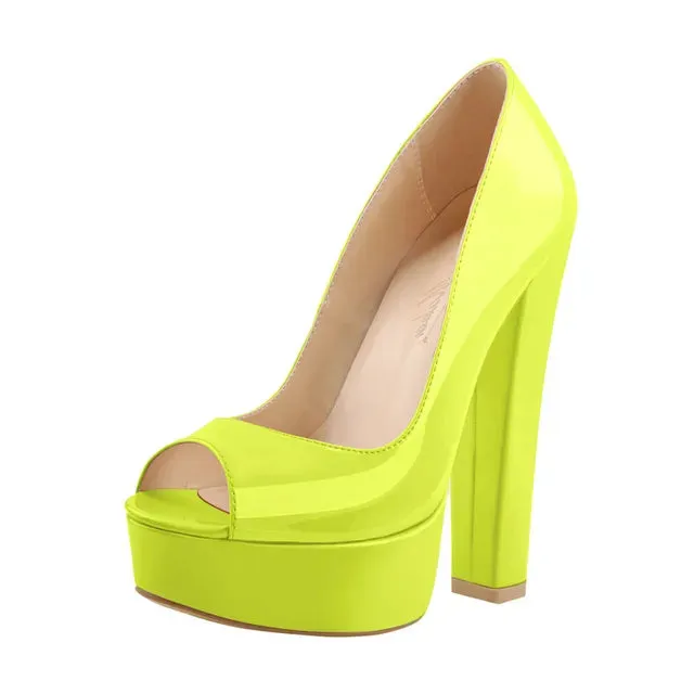 Pumps Queen Quine (Fluorescent yellow)