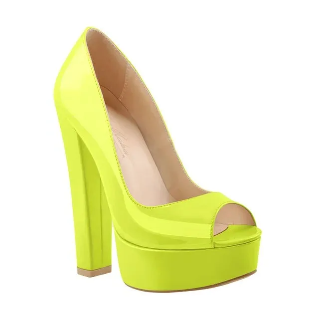 Pumps Queen Quine (Fluorescent yellow)