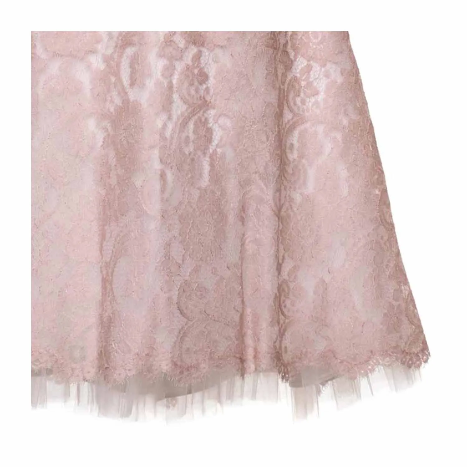 Raffaella Old Rose Lace Dress For Girls