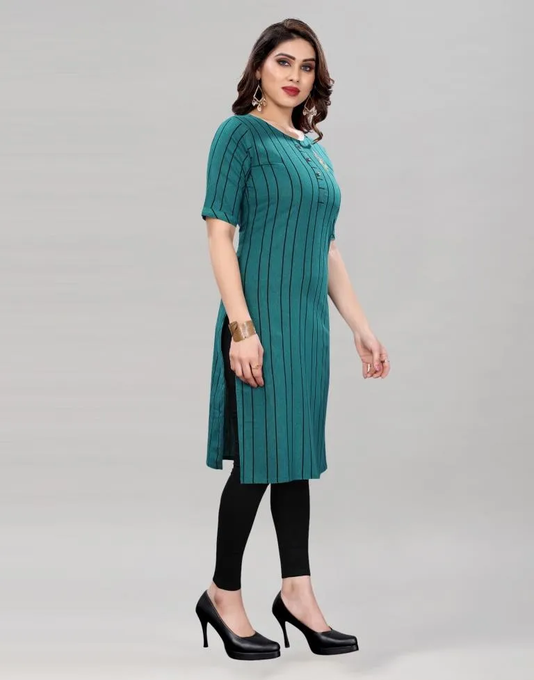 Rama Self Woven Cotton Kurti