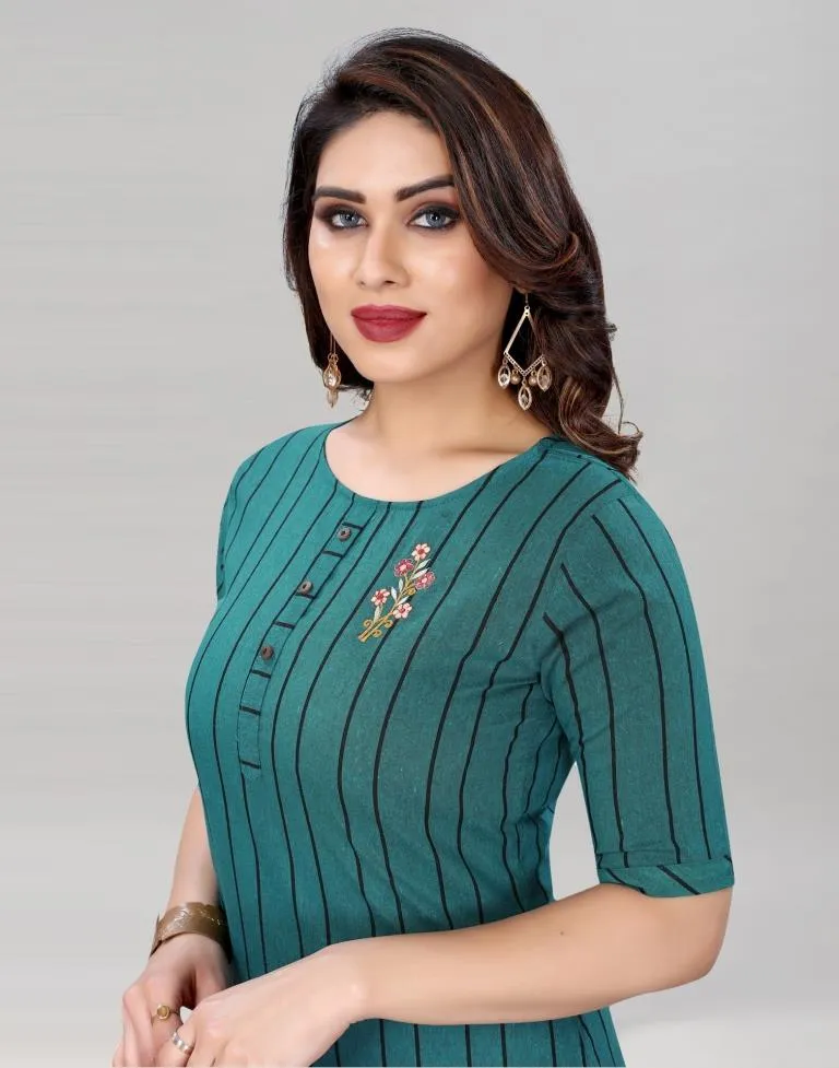 Rama Self Woven Cotton Kurti