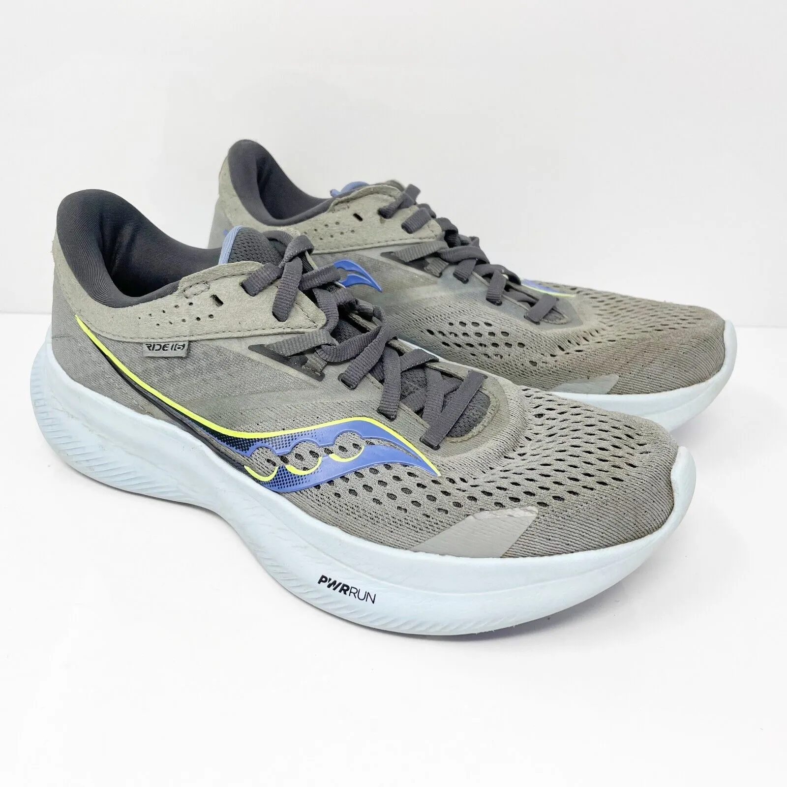 Saucony Womens Ride 16 S10830-15 Gray Running Shoes Sneakers Size 7