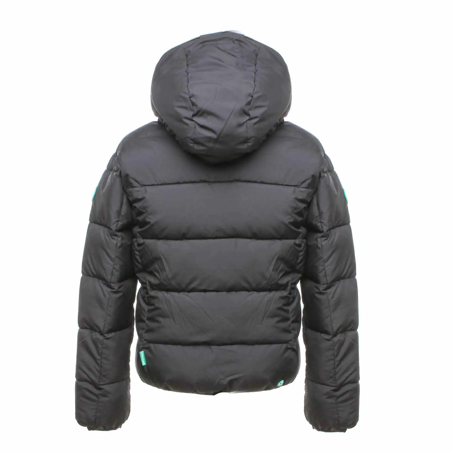 Save The Duck Green And Black Unisex Jacket For Children And Teen