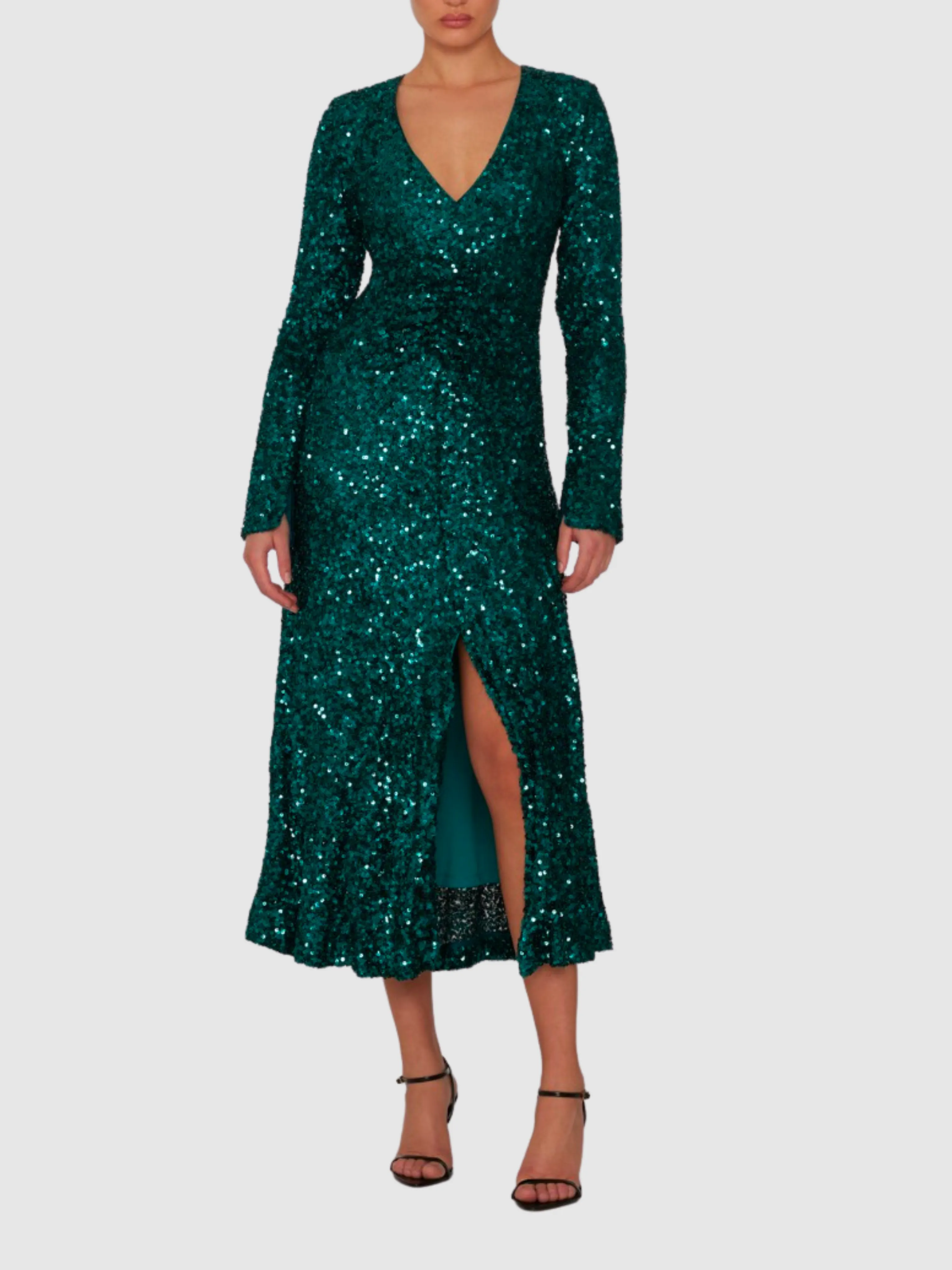 Sequins Midi Slit Dress