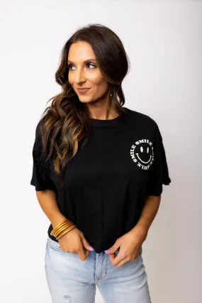 Smile Cropped Graphic Tee