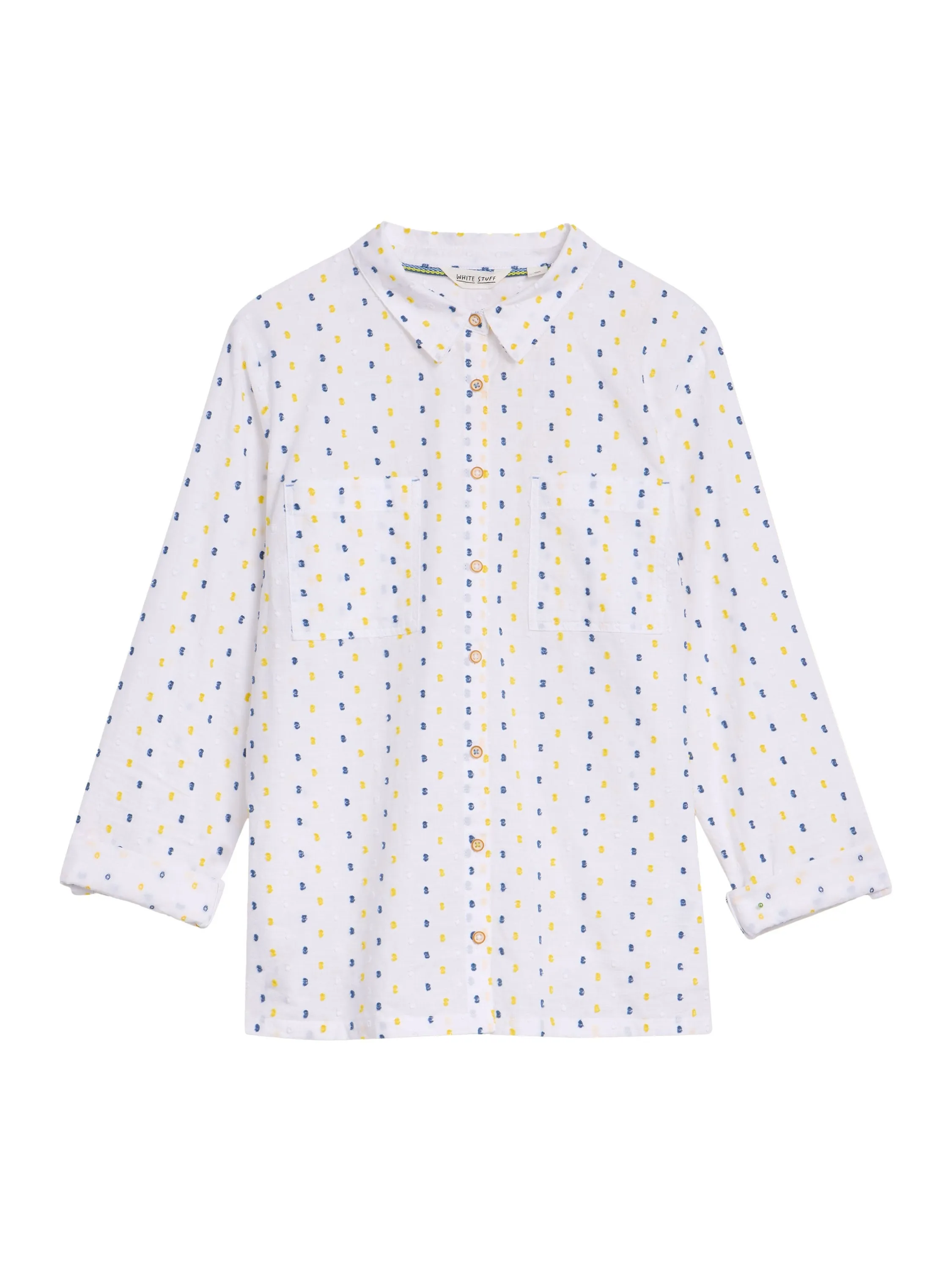 Sophie Printed Organic Cotton Shirt                             Ivory Multi